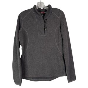 The North Face Sweater Womens M Gray Crescent Ridge Shawl Collar Fleece Pullover